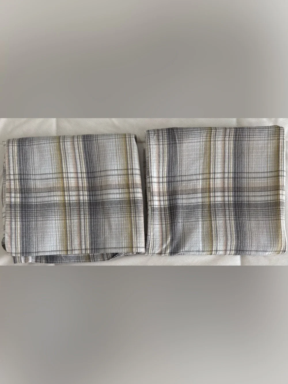 Flannel From Portugal King Pillowcases Set of 2 100% Cotton Plaid